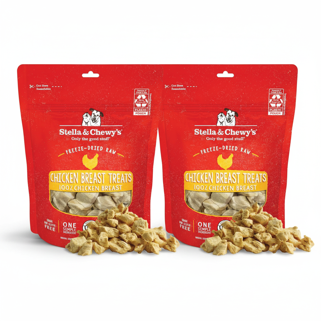 Stella & Chewy's Freeze-Dried Raw Chicken Breast Dog Treats - 2-Pack (2.75oz Each)