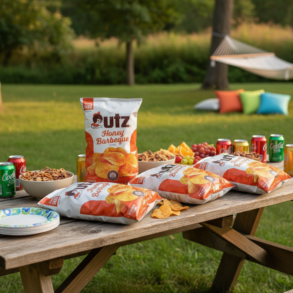 4 Pack UTZ Honey Barbeque - Weekend Snack Table