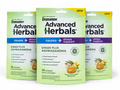 3-Packs From the Makers of Dramamine, Advanced Herbals Ginger & Ashwagandha Lozenges, for Nausea Relief & Stress Support, Tropical Fruit and Ginger Flavor, 20 Count each