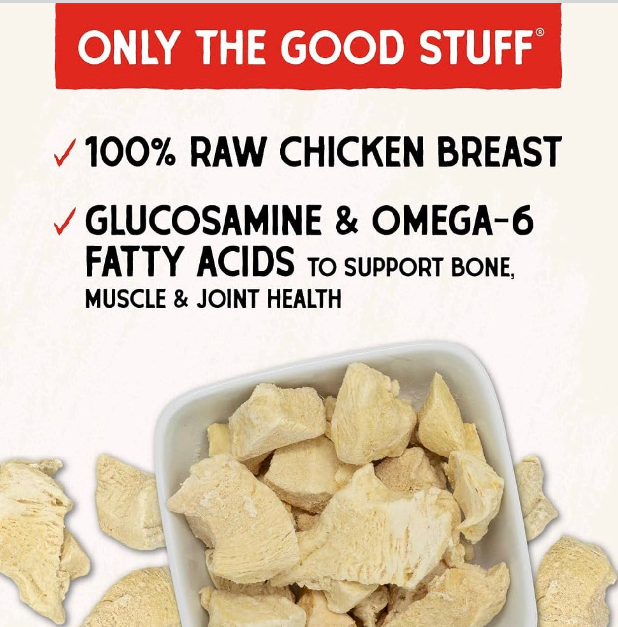 Stella & Chewy's Freeze-Dried Raw Chicken Breast Dog Treats - 3-Pack (2.75oz Each)