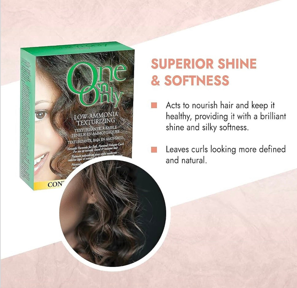 One ’N Only Perms Low-Ammonia Texturizing with Argan Oil, Smooth & Shiny – 3 Pack