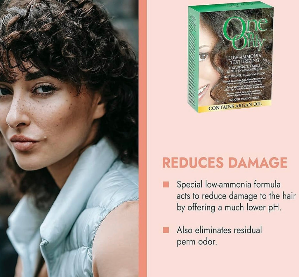 One ’N Only Perms Low-Ammonia Texturizing with Argan Oil, Smooth & Shiny – 3 Pack