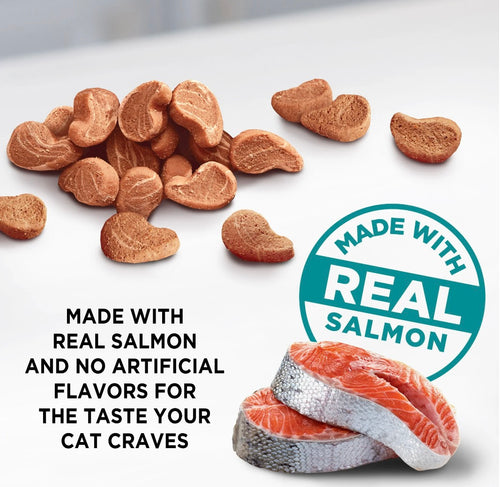 2 packs Meow Mix Irresistibles Soft Cat Treats Made With Real Salmon, 12 oz Pouch each