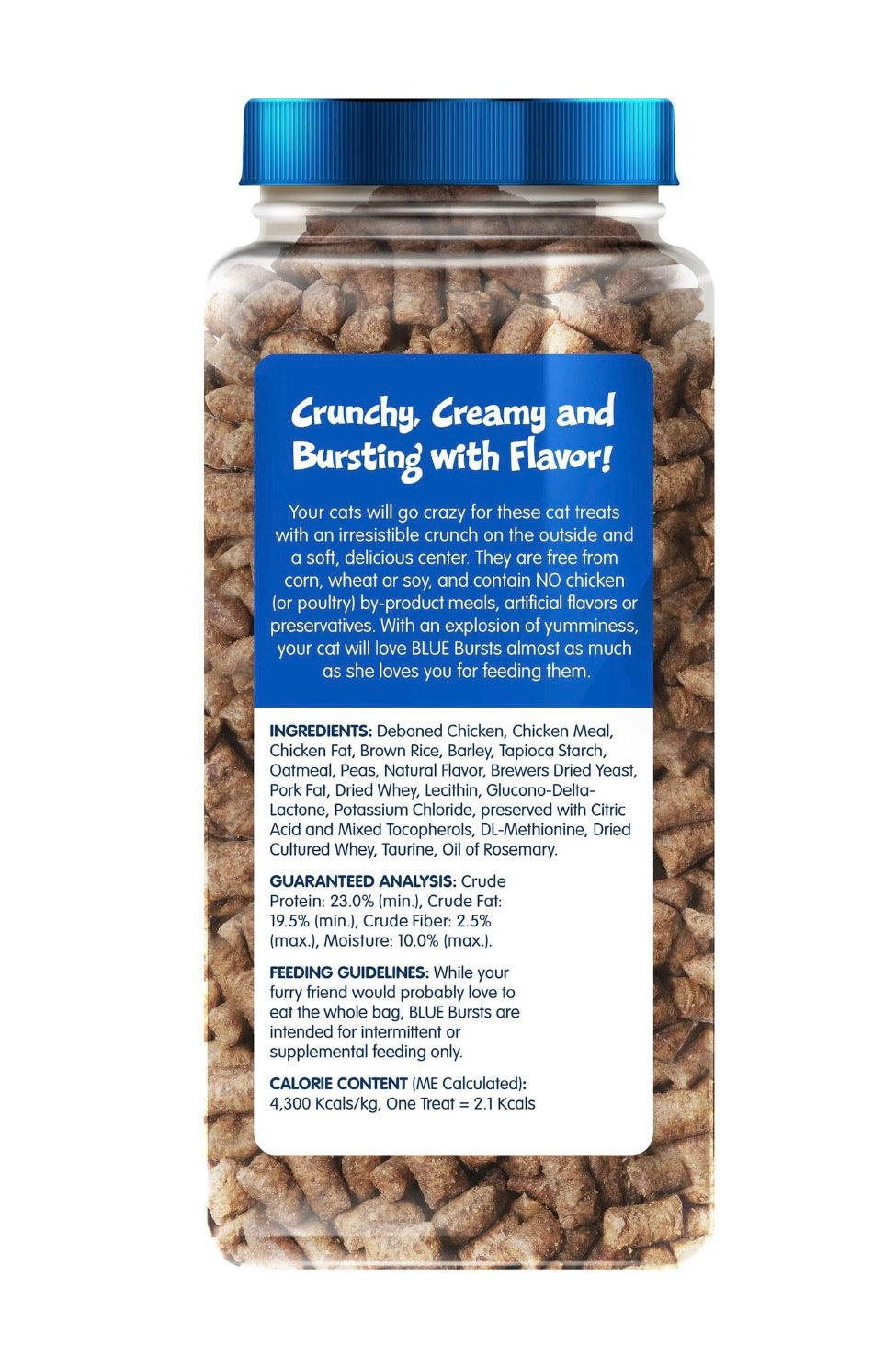 Blue Buffalo Bursts Crunchy & Creamy Cat Treats – Paw-Lickin' Chicken 12 oz Tub (3-Pack)