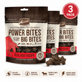 Merrick Power Bites Big Bites Soft & Chewy Dog Treats, Real Beef Recipe, Grain Free – 3 Pack