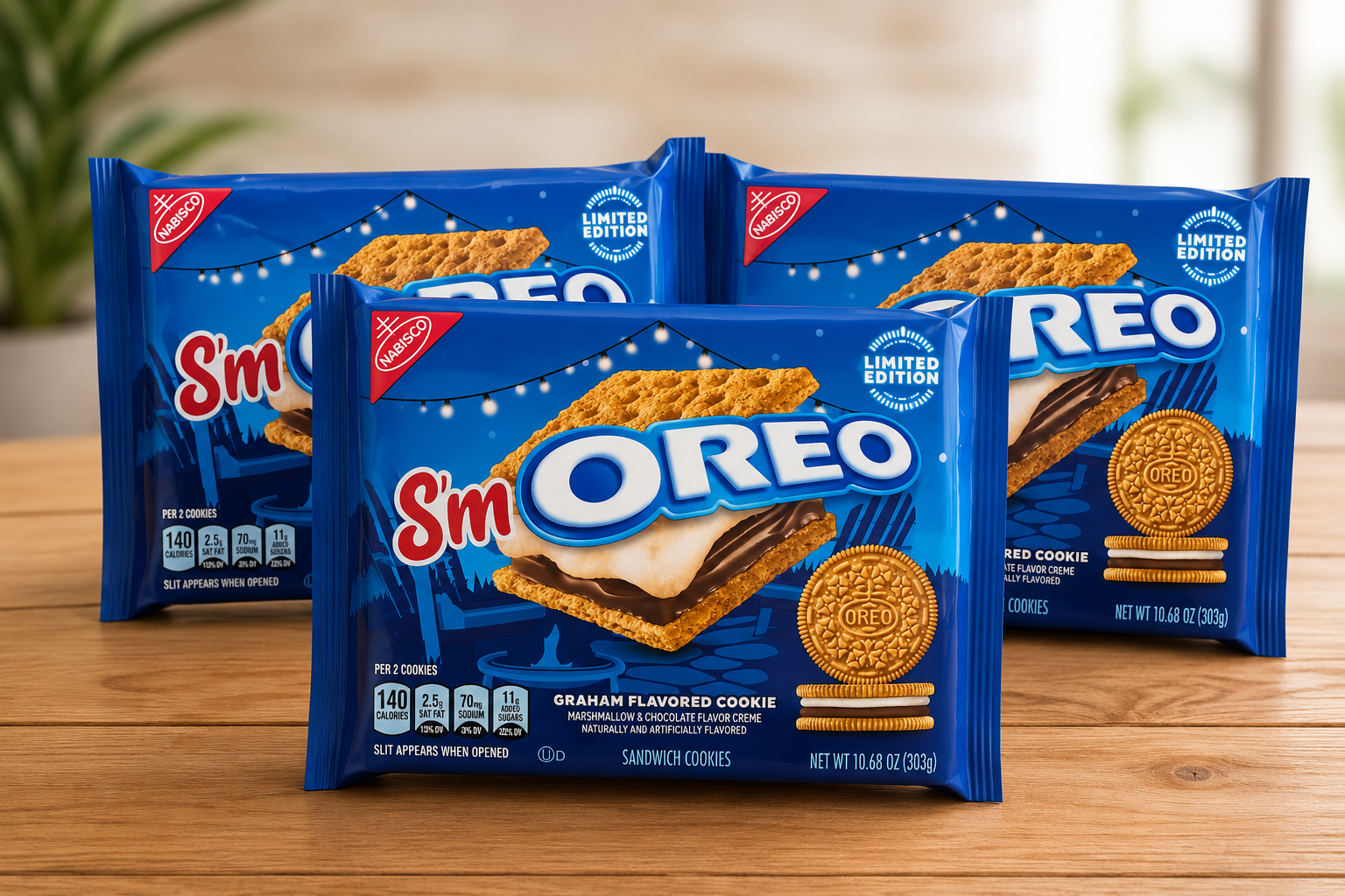 3 packs OREO S'mOREO Sandwich Cookies, Limited Edition, 10.68 oz each