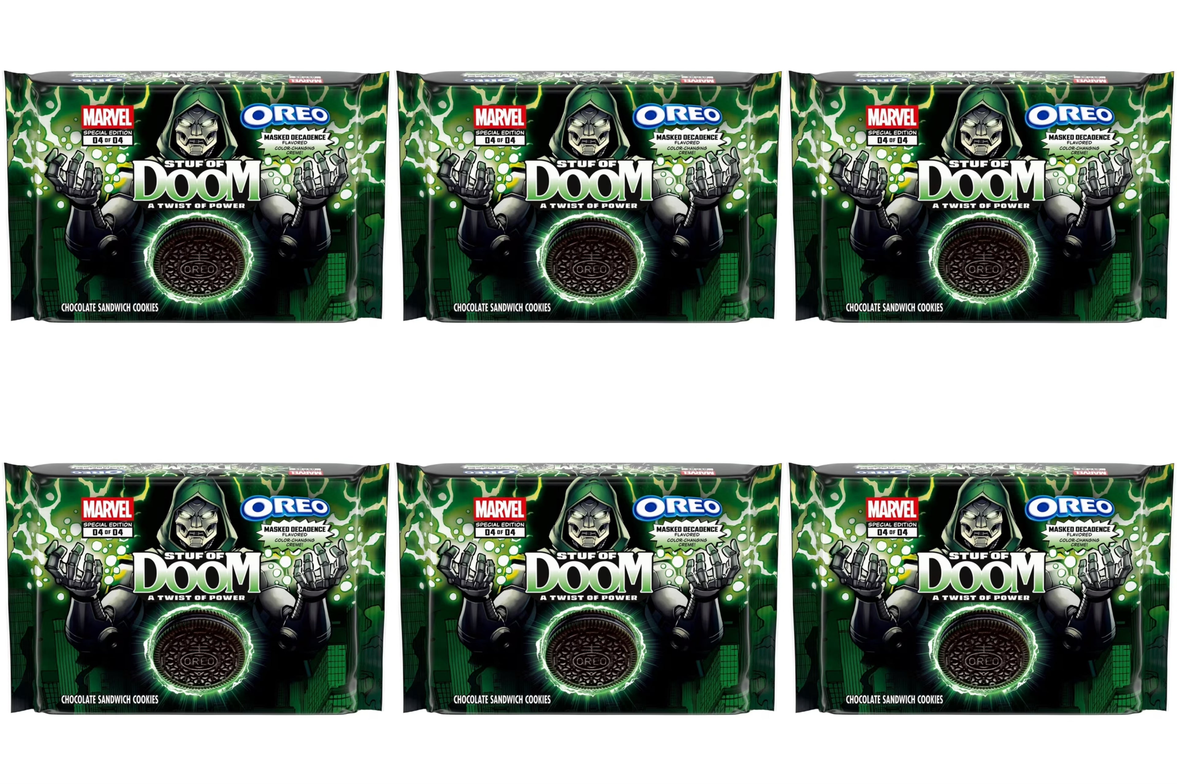 MARVEL OREO Stuf of Doom Chocolate Sandwich Cookies, Special Edition, 10.68 oz (Pack of 6)