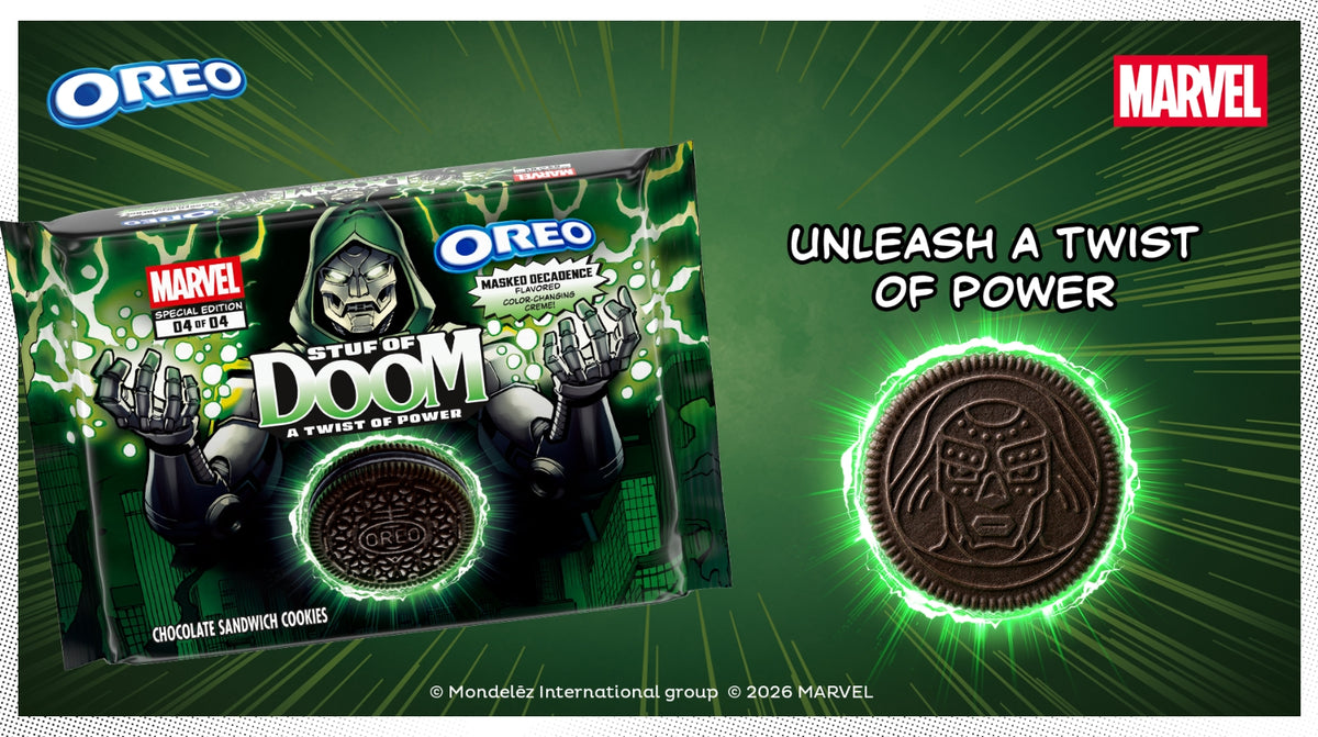 MARVEL OREO Stuf of Doom Chocolate Sandwich Cookies, Special Edition, 10.68 oz (Pack of 6)