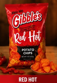 Gibble's Variety Pack Original, Red Hot, BBQ, Sour Cream Onion-8oz each. Taste of PA