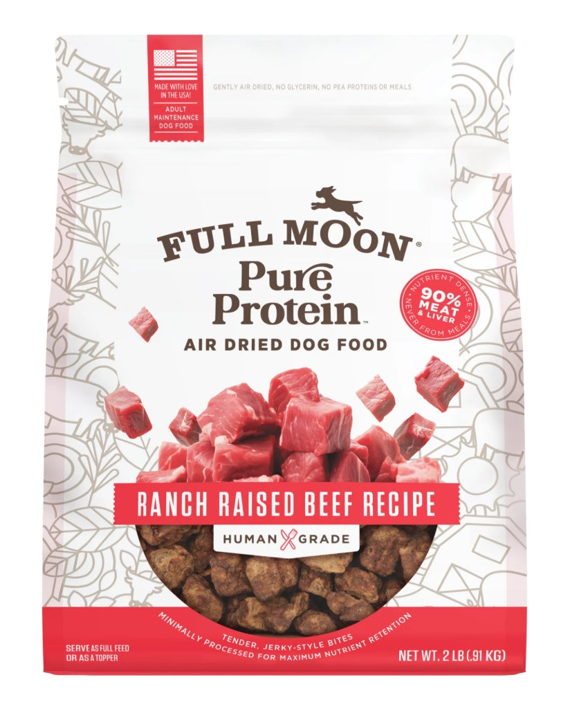 Full Moon Air Dried Beef Dog Food (Premium Feed, 32 Ounces)