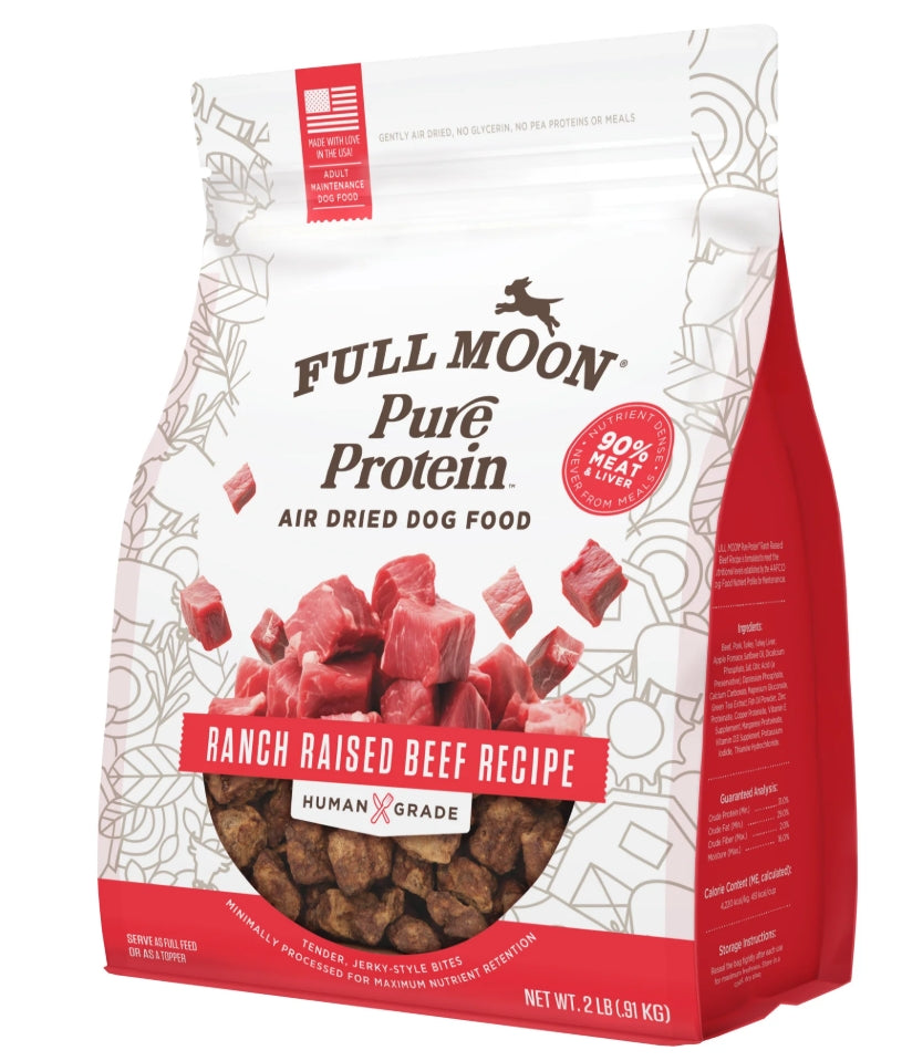 Full Moon Air Dried Beef Dog Food (Premium Feed, 32 Ounces)