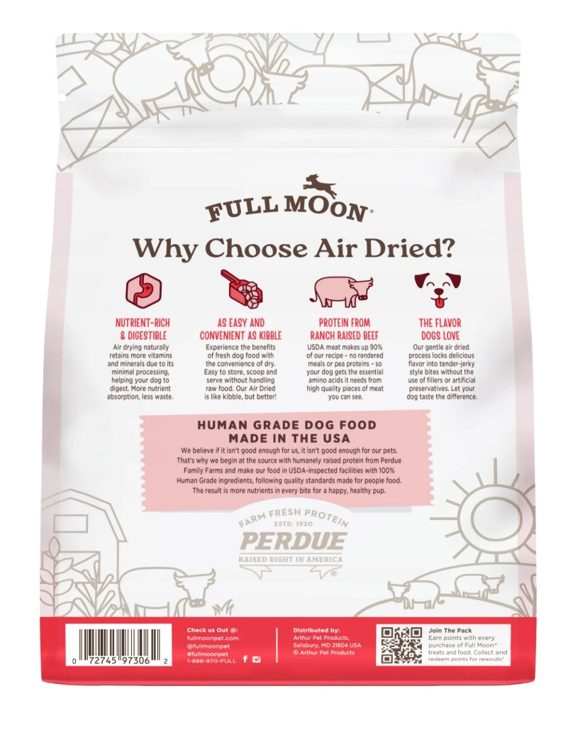 Full Moon Air Dried Beef Dog Food (Premium Feed, 32 Ounces)