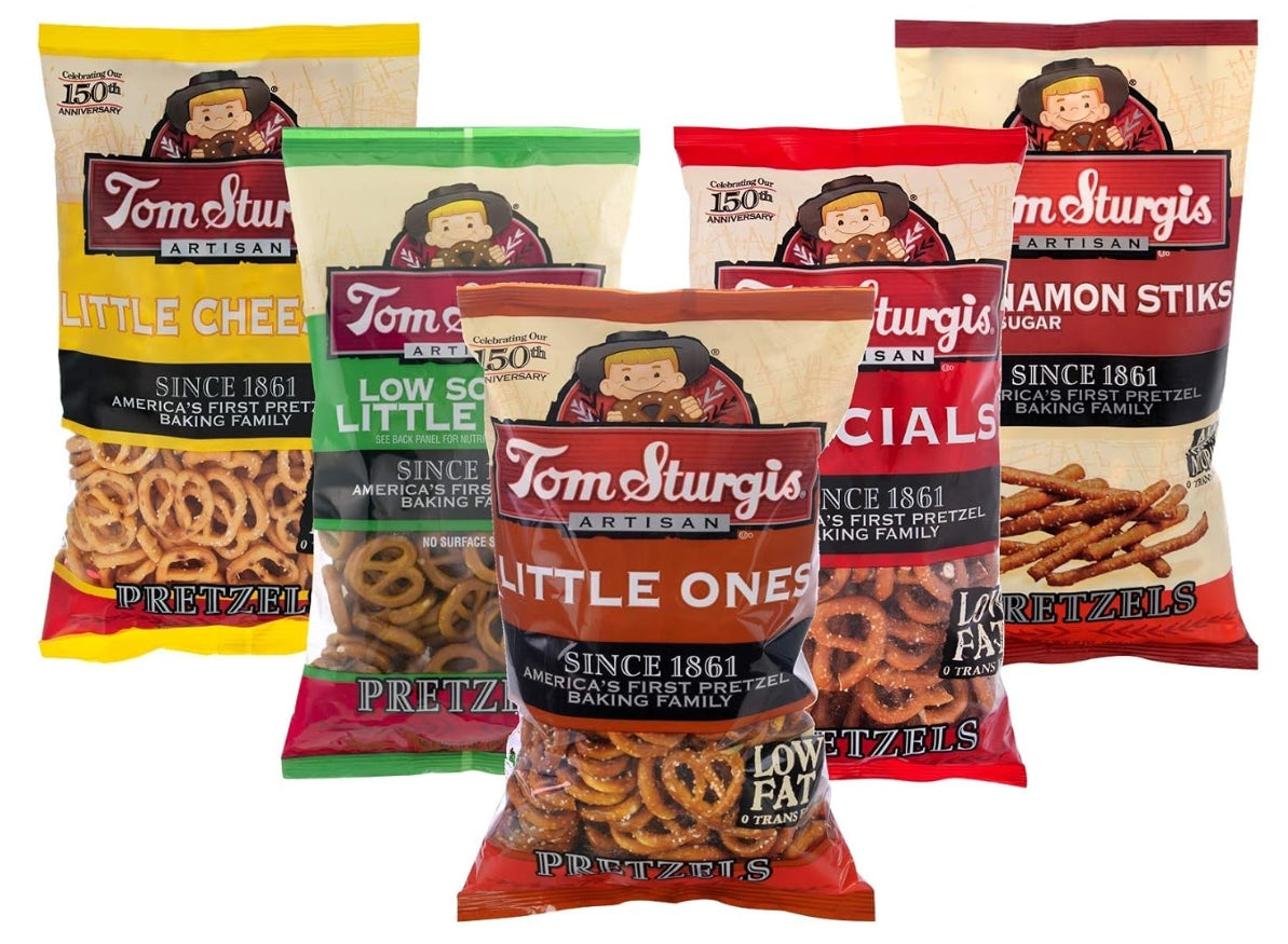 Tom Sturgis Pretzels: Little Ones, Low Sodium Little Ones, Specials, Little Cheesers & Cinnamon Stiks Variety 5-Pack