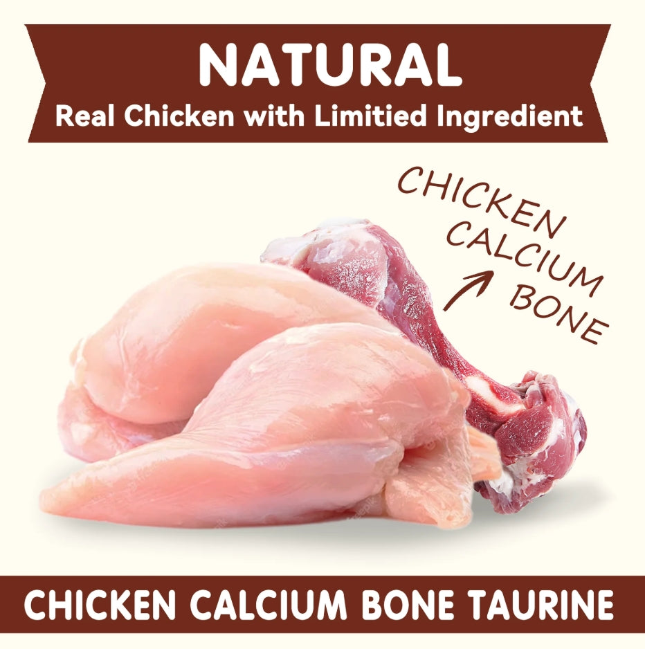 PAWUP Chicken Wrapped Calcium Bone Dog Treats, Dog Bones Rawhide Free, Dog Teeth Cleaning Chews for Small Medium Large Dogs, 10.6oz