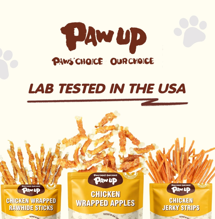 PAWUP Chicken Wrapped Calcium Bone Dog Treats, Dog Bones Rawhide Free, Dog Teeth Cleaning Chews for Small Medium Large Dogs, 10.6oz