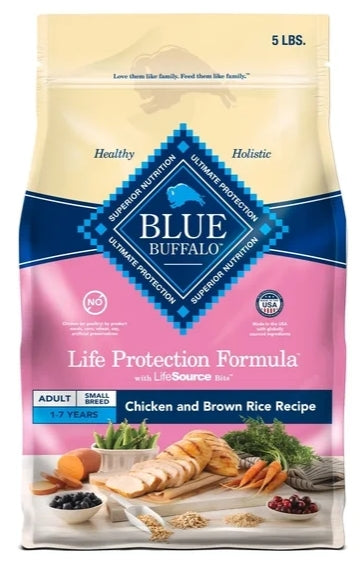 Blue Buffalo Life Protection Formula Small Breed Dry Dog Food Chicken & Brown Rice 5 lbs.