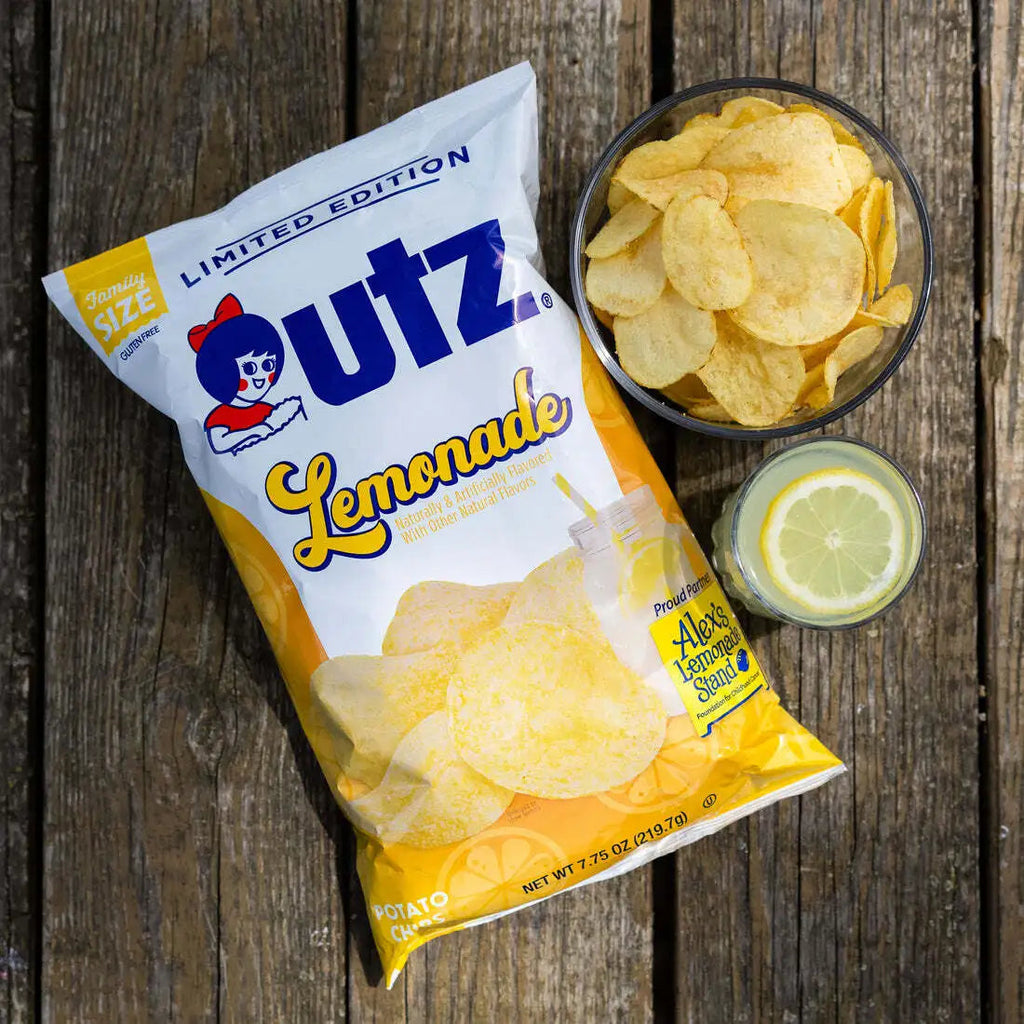 Utz Lemonade Potato Chips – 4-Pack (7.75 oz each)