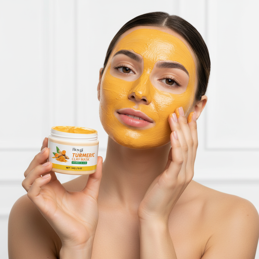 Hoygi Turmeric Clay Mask Lifestyle Photo