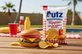 Utz Sizzlin' Summer Burger Ripple Potato Chips – Limited Edition 4 packs
