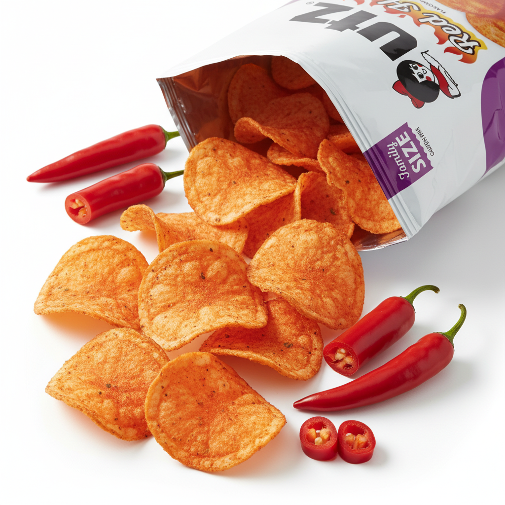 Red Hot Chips Close Up