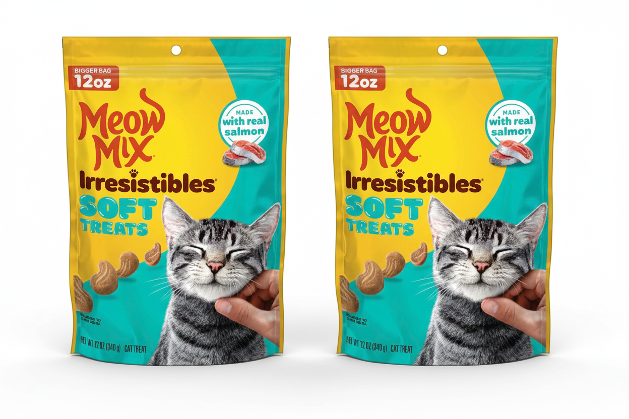 Two Bags of Meow Mix Irresistibles