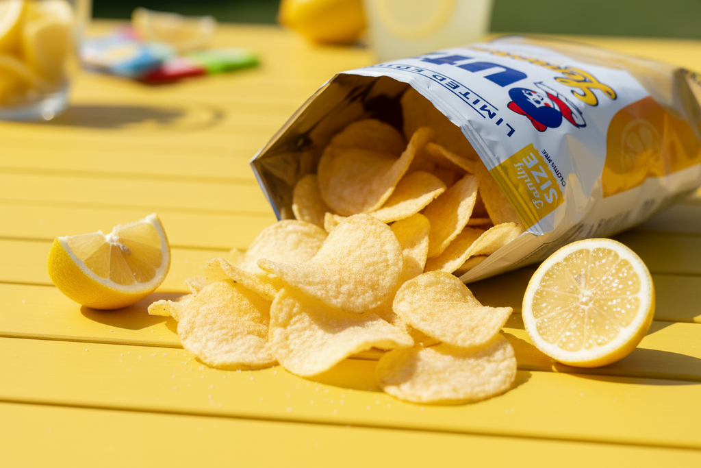 Utz Lemonade Chips Detail Shot